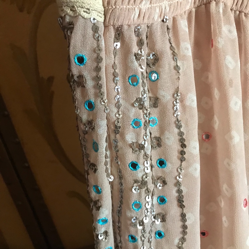 🌙Free People Pastel Pink Embroidered Jumpsuit - Picture 6 of 7